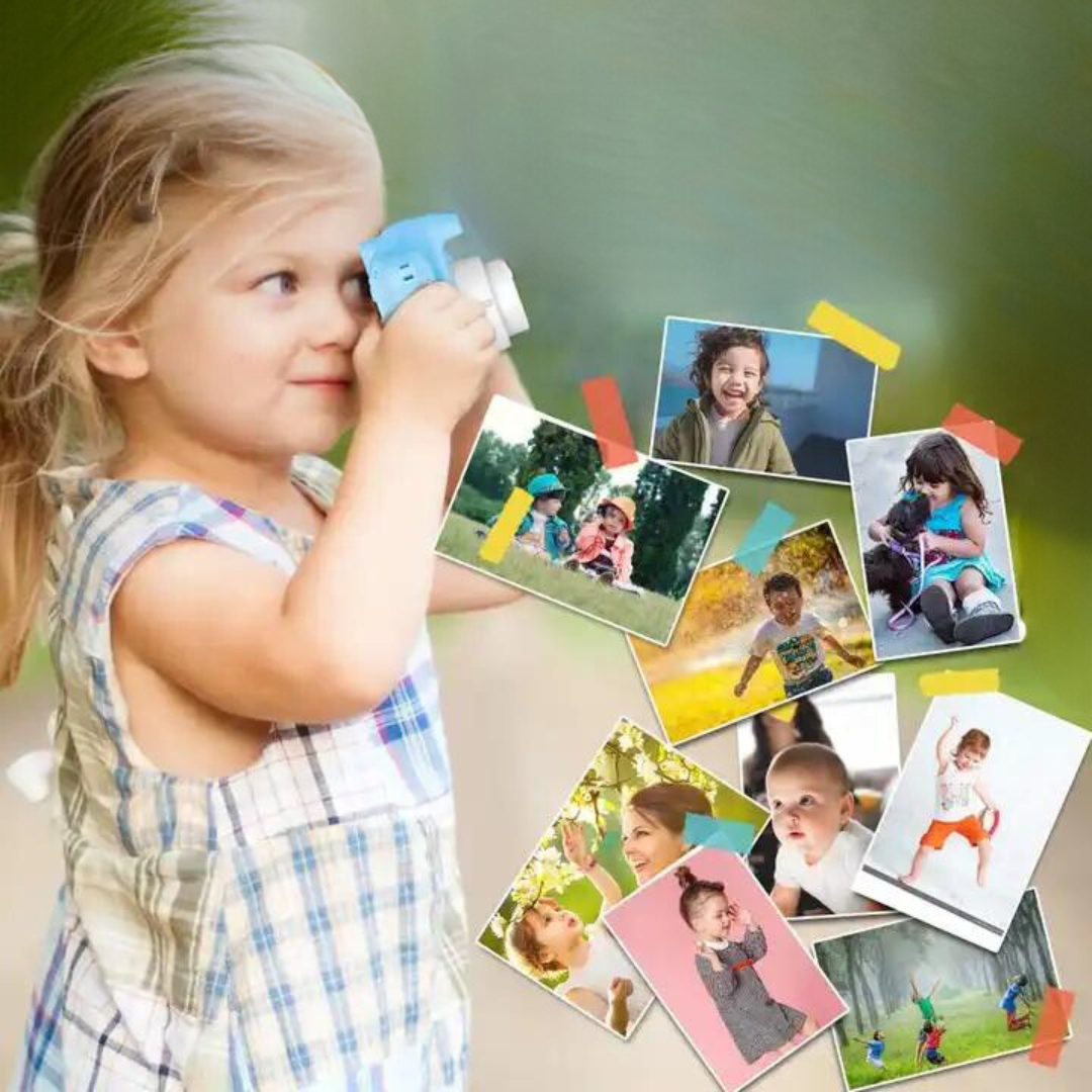 Dětský fotoaparát digitální kamera pro děti modrý kočička - Obrázek 3