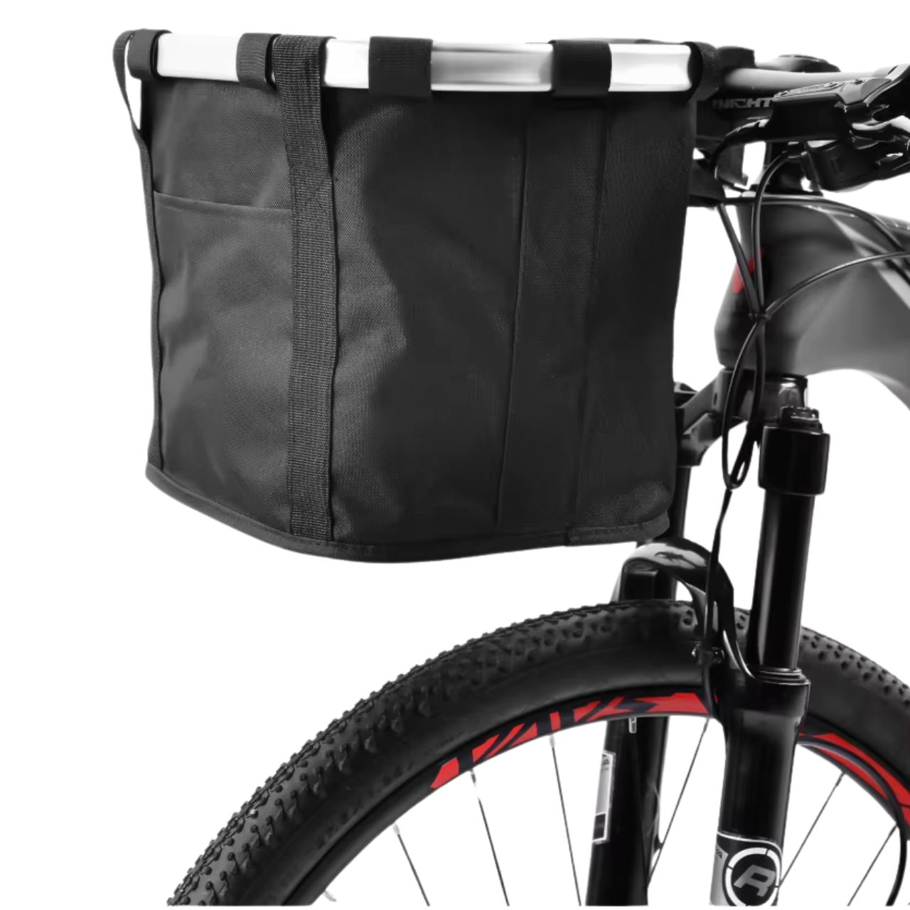Košík na kolo cyklistický přední taška s klipem držák na řídítka ochranný 11 L černý - Obrázek 4