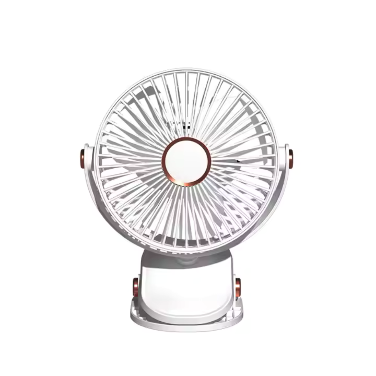 Mini stolní ventilátor LED malý přenosný větrák s klipem bílý - Obrázek 13
