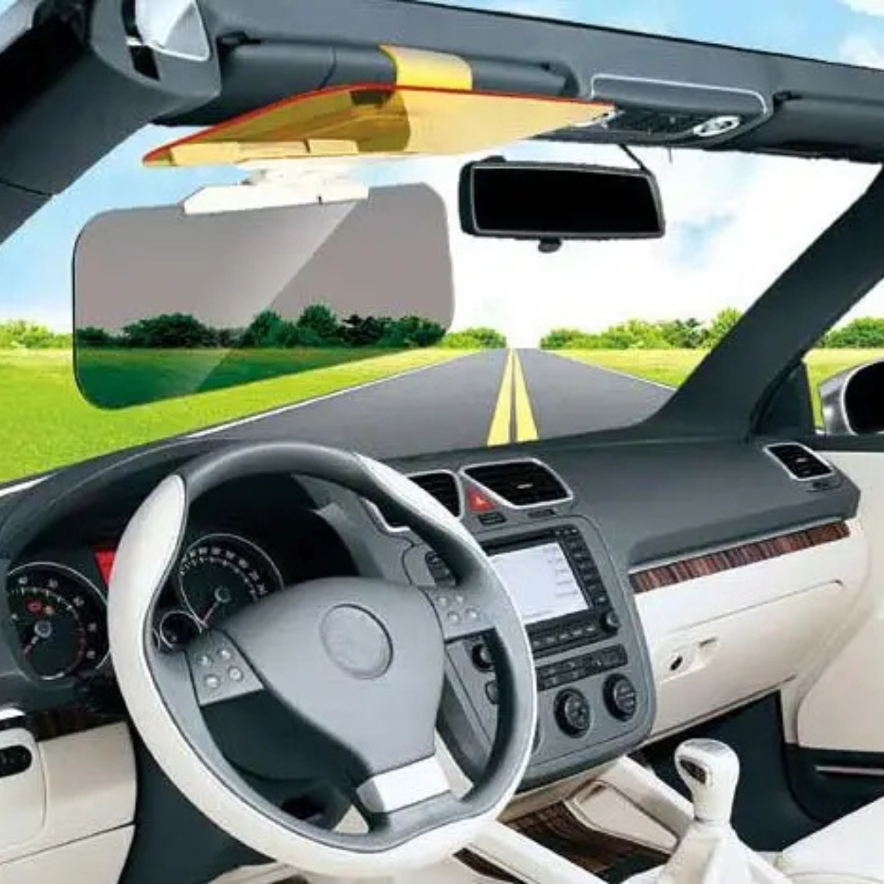 Nastavitelná sluneční clona do auta nákladního vozidla na den a noc ochrana proti oslnění pro auto před sluncem 2v1 - Obrázek 10