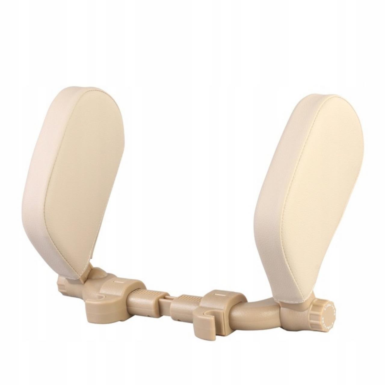 Opěrka hlavy do auta ergonomická cestovní polštář nastavitelná výška pohodlná komfortní bežová - Obrázek 4
